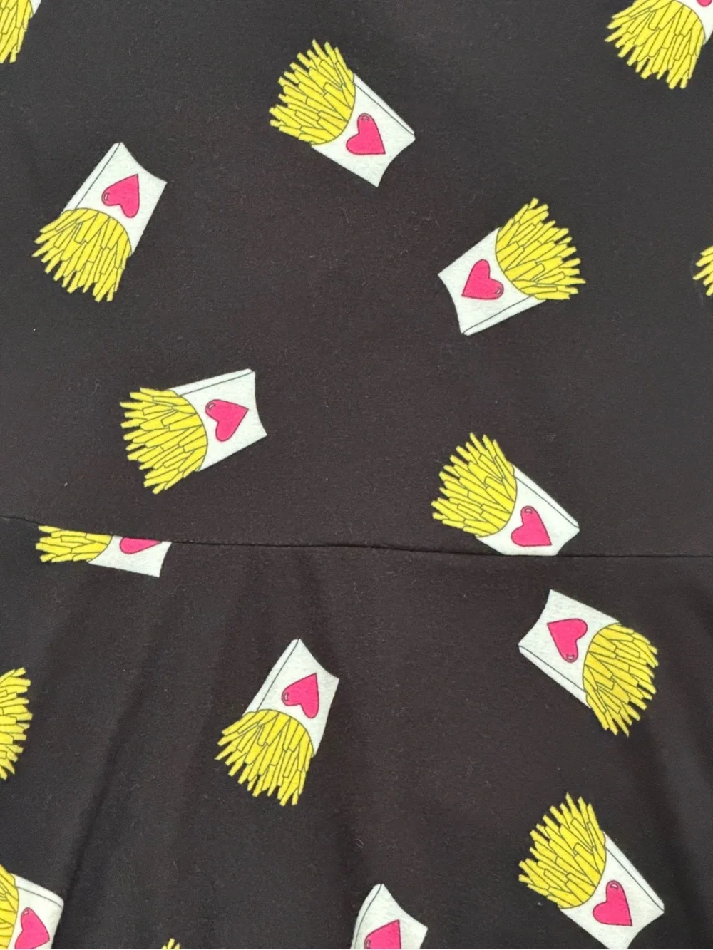 Forever 21 Girls 2 Dress Bundle Cute Cat & Fries Print Size 13/14